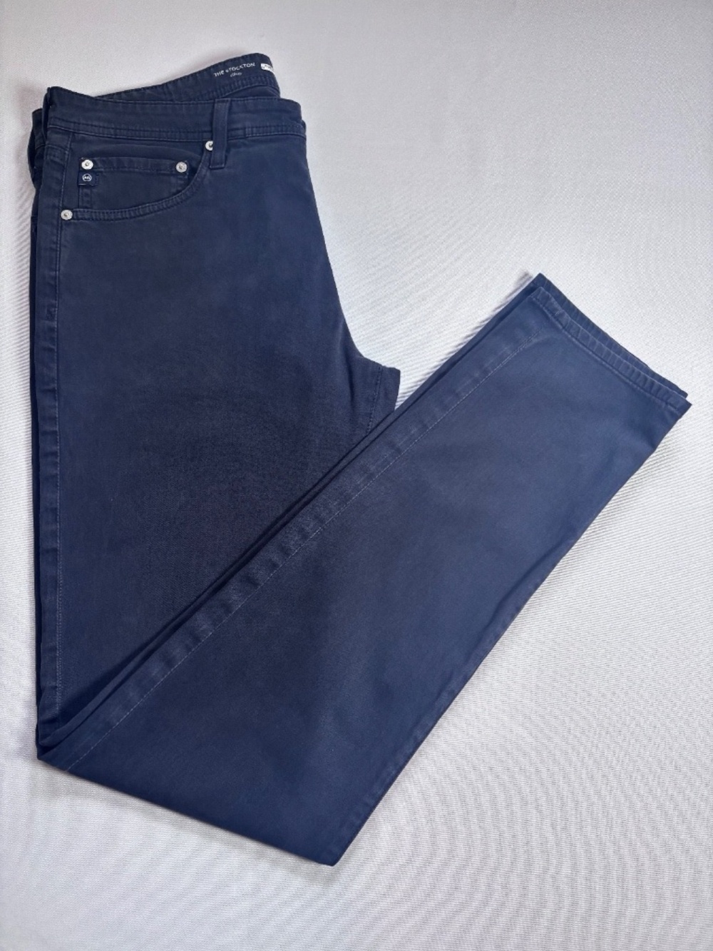 AG Adriano Goldschmied The Stockton Skinny Jeans 36x34 Navy Blue Stretch